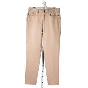 Brooks Brothers Chino Pants Beige High Waist Straight Leg Preppy Career Work 10